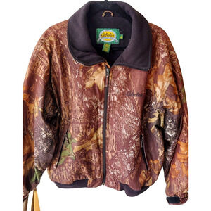 Cabela's Men's Jacket Medium Mossy Oak Camouflage Hooded Coat Insulated Full Zip